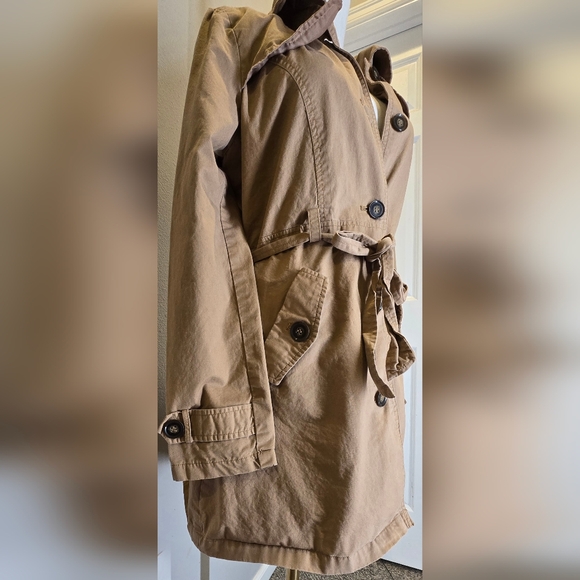 Love Tree Tan Belted Trench Coat - Picture 3 of 5